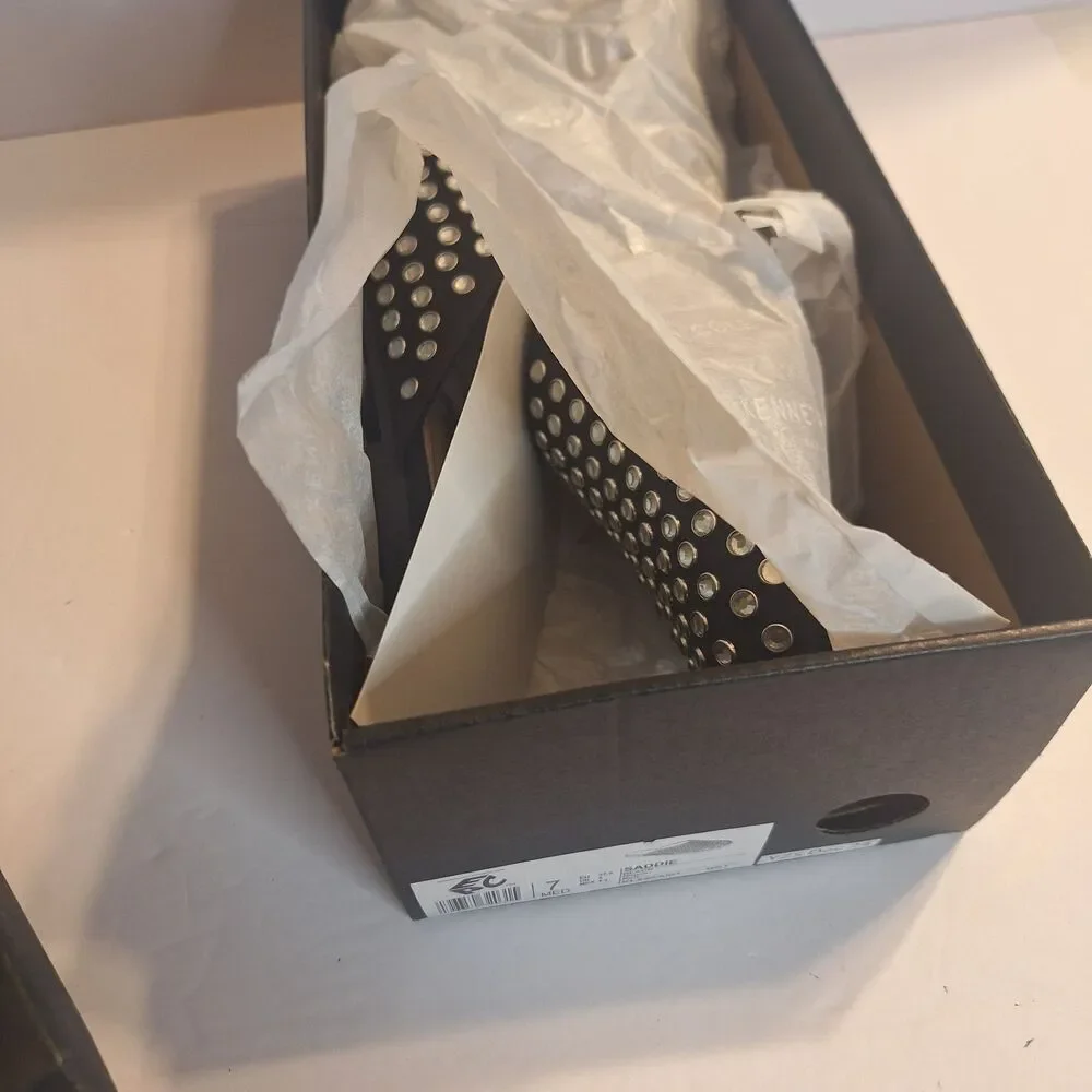New Kenneth Cole New York Studded Rhinestone Black Women's Shoes.  Size  7